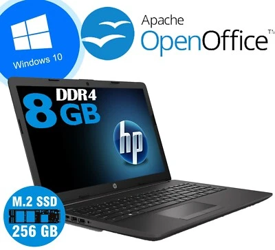 Notebook Pc Portatile HP 255 G7 Display 15.6 Amd 2,6GHz 8gb ssd256gb win 10 pro  - Immagine 1 di 4