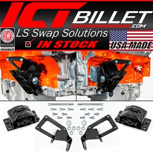 ICT Billet 1982-1992 Chevy F Body Camaro - LT Swap Engine Mount Kit L83 LT1 - Imagen 1 de 7