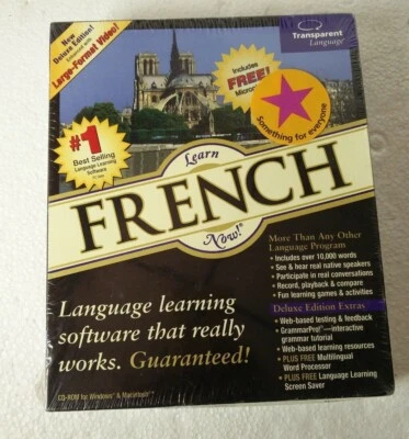 Learn French Now CD-Rom Deluxe Version and NEW.. Factory Sealed! - Image 1 of 2