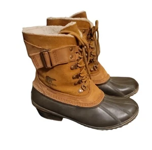 Stivali Sorel Winter Fancy II in pizzo marrone impermeabile da donna taglia 10,5 - Foto 1 di 10