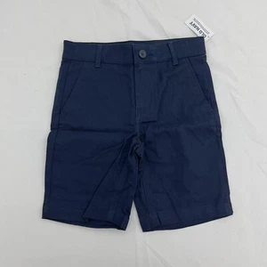 Old Navy Blue Built In Flex Twill Straight Shorts Boys Size 8 Slim NEW - Picture 1 of 6