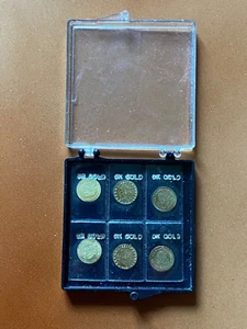 RARE VINTAGE LOT 8K Solid Gold COIN: N. 6 - miniature gold coins Pope - SPECIAL - Bild 1 von 14