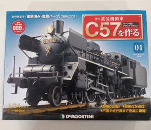 Kit locomotora de vapor Deagostini 1/24 C57 edición semanal #1 con folleto y manual - Imagen 1 de 4