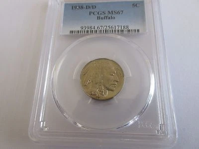 1938-D/D Buffalo 5 Cents PCGS MS 67 - Image 1 of 4
