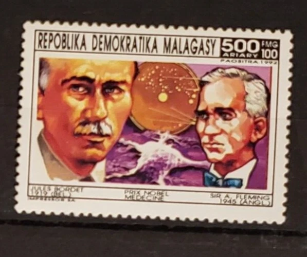 Malagasy Madagascar 1993 Bordet, Fleming, Nobel medicine Sc#1132m MNH - Image 1 of 1