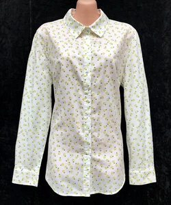 *NWT* SPORTSCRAFT "Sarah Oxford Shirt" in Citrus Print Cotton Longsleeves sz 14 - Picture 1 of 11