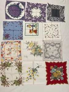 12 Pañuelos De Colección Serigrafiados Flores Rosas Troqueladas Vieira Bordes Monique - Imagen 1 de 17