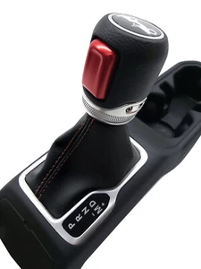 Fits 18-20 Jeep Wrangler Faux Leather Automatic Shift Boot Cover Red Stitch - Foto 1 di 7