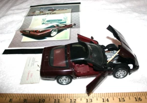 Franklin Mint 1993 Corvette ZR-1 Burgundy 1:24 Scale Model Car - Picture 1 of 6