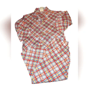 Vintage 60s checkered pajama set - Picture 1 of 7