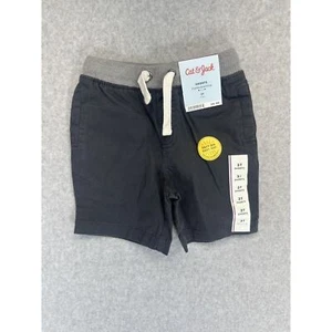 Cat & Jack Kids Boys Shorts Size 3T Dark Charcoal Elastic Waist Pockets NWT - Picture 1 of 11