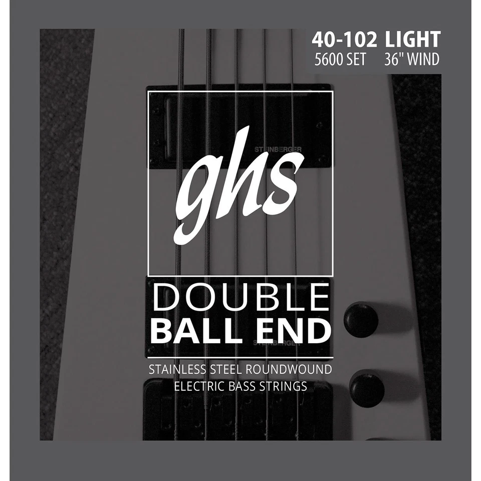 GHS 5600 Double Ball End Roundwound Bass Strings 40-102