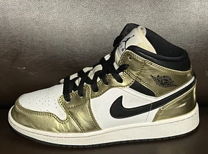 Air Jordan 1 Retro Mid SE "Metallic Gold" DC1420-700 Jungen Größe 5,5Y / Damen 7 - Bild 1 von 11