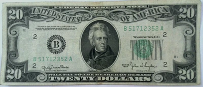 1950  $20 Green Seal Federal Reserve Note  B51712352A New York Fr*2062-B - Image 1 of 4