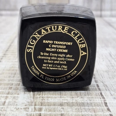 Signature Club A Rapid Transport C Infused Night Creme 1.7 Oz. SEALED NEW - Image 1 of 4
