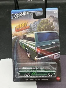 Chevy Nova Wagon Green Lowrider 2024 Hot Wheels Hot Wagons '64 - Imagen 1 de 2
