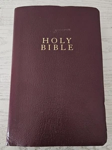 Vintage 2001 Bible Zondervan Bonded Leather Maroon Burgundy NIV Red Letter - Bild 1 von 6