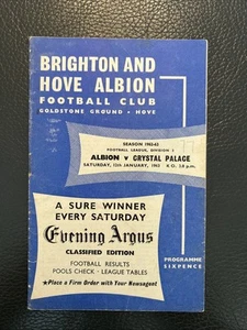 12.1.1963. Brighton & Hove Albion v Crystal Palace (Div 3). - Picture 1 of 2