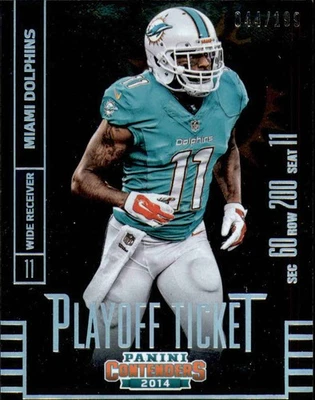 2014 Panini Contenders Playoff Ticket #41 Mike Wallace Card /199 - Image 1 of 2