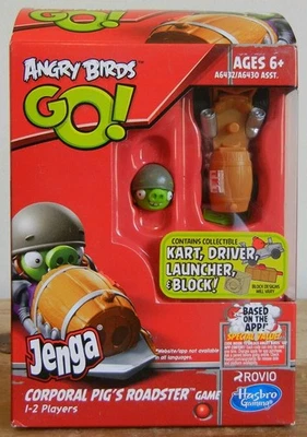 Hasbro ANGRY BIRDS GO! Jenga CORPORAL PIG'S ROADSTER Game Brand NEW Rovio Kart - Image 1 of 4
