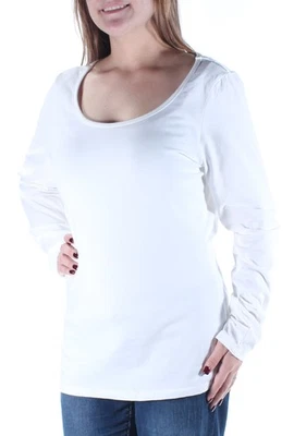 Top ENERGIE para mujer marfil manga larga cuello barco talla: XL Foto 1 de 4