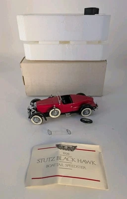 Franklin Mint B11RJ58 1928 Stutz Black Hawk Boattail Speedster ROJO escala 1/24 Foto 1 de 4