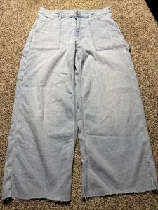 JEANS DONNA AE AMERICAN EAGLE SUPER HIGH RISE LARGHI GAMBA LARGA ELASTICIZZATO 12 - Foto 1 di 4