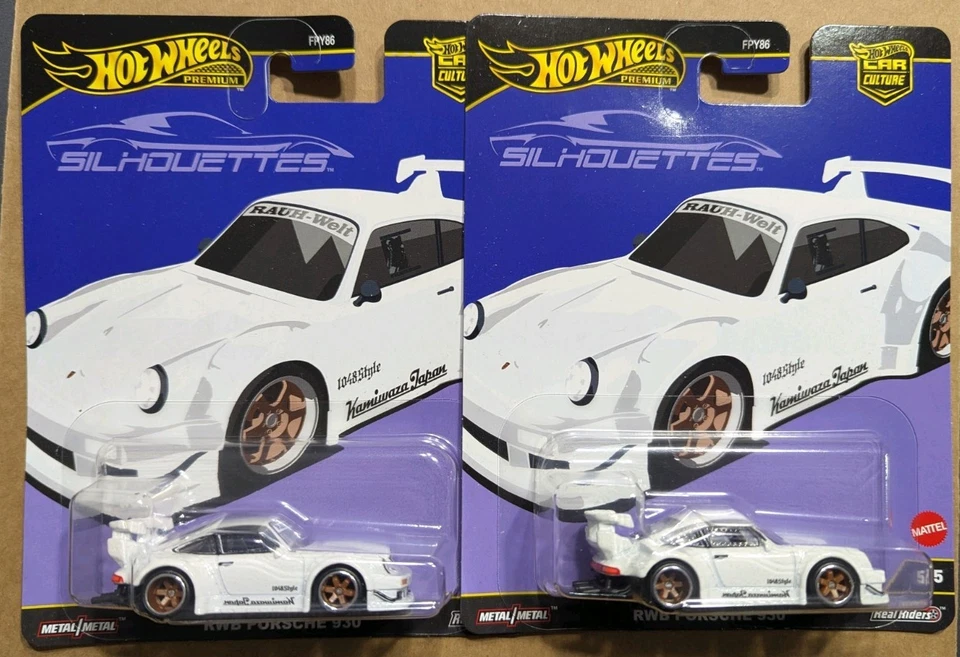 Hot Wheels Porsche 930 White Silhouettes 2025 Premium RWB Lote de 2 Foto 1 de 1