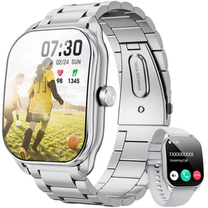 2.01" HD Smart Watch With Military Sport Watch 1000mAH 2 straps For Android iOS - Picture 1 of 9