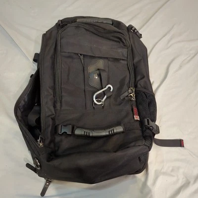 Mochila de Viaje KAKA, Bolsa de Llevar Abatible a Lona Usada en Excelente Condición Negra 35L Foto 1 de 4