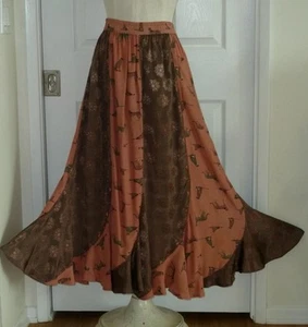 Tienda Ho ricamo terracotta leopardato/marrone floreale jacquard vortice maxi OS nuovo - Foto 1 di 14