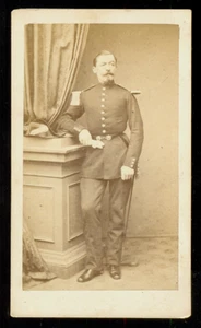 CDV Gerst & Schmidt à Colmar MILITAIRE Garde Impériale Vintage print c.1870 - Imagen 1 de 2