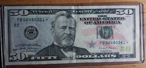 $50, $20, $5, $2 red s, (3) $1, certificato argento, banconote due stelle vedi foto - Foto 1 di 16
