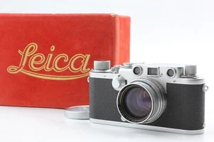 Rare MINT Leica IIIf 35mm Rangefinder Silver Film Camera 5cm 50mm F2 Lens IIIG - Picture 1 of 14
