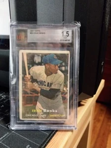 1957 Topps Ernie Banks #55, BVG Graded 1.5, Fair - Picture 1 of 2