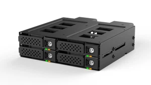 4 xSAS/SATA Mobile Rack for 5.25" Bay , miniSAS connector , ICY DOCK similar - Photo 1/7