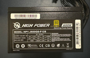 High Power PSU Power Supply 600w 80 Plus Gold ATX hp1-j600gd-f12s
