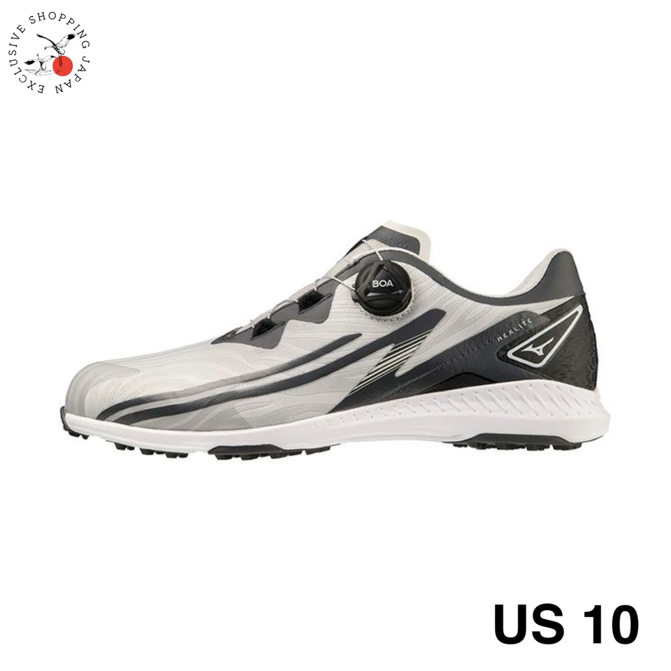 Zapatos de golf Mizuno NEXLITE WG BOA para hombre sin clavos EEE WIDE gris/negro US10 27 cm Foto 1 de 4