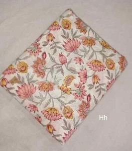 5 Yard Hand Block Print Handmade Cotton Indian Natural Sanganeri Print Fabric. - Picture 1 of 7