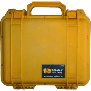 Pelican 1200 Hard Case (Yellow) with FOAM - Picture 1 of 7