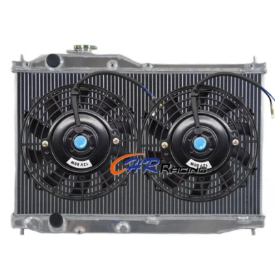Aluminum Radiator+Fans for 2000-2009 Honda S2000 L4 2.0L 2.2L Manual MT - Image 1 of 4