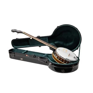 Crossrock Banjo Case-Fits Mastertone & Most 5-String Styles, TSA Lock-Black - Picture 1 of 5
