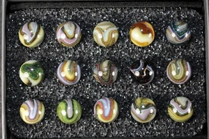 Dave's Appalachian Swirls "Pot O' Gold" Box of Marbles - Picture 1 of 7