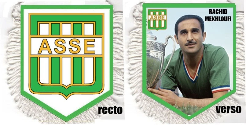 fanion FOOTBALL HOMMAGE A RACHID MEKHLOUFI / ASSE SAINT ETIENNE - Photo 1/1