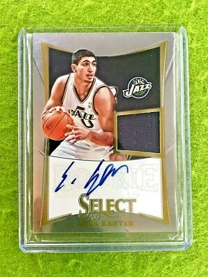 ENES KANTER FREEDOM AUTO ROOKIE JERSEY CARD RC 2012-13 Panini Select RPA  # /199 - Image 1 of 4