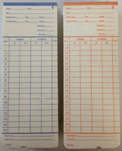 500 TIME CARDS FOR PYRAMID 2400, AT-2400, AT-2500 TIME CLOCKS 42426 COMPATIBLE - Picture 1 of 1