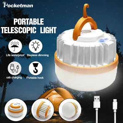 LED Light Magnetic Hook Stall Hand Lamp Retractable Lantern Outdoor Tent Camping - Image 1 of 4