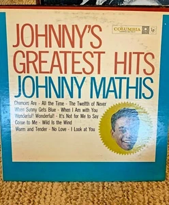 Johnny Mathis "Greatest Hits" Vintage Vinyl LP Columbia CL1133 vg+ vinyl vg cove - Picture 1 of 2