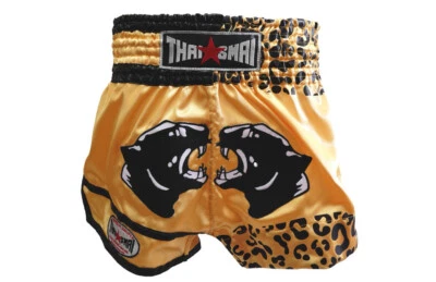 Leopard Black Panther Muaythai Shorts Muay Thai UFC Kickboxing Shorts Costume - Image 1 of 4