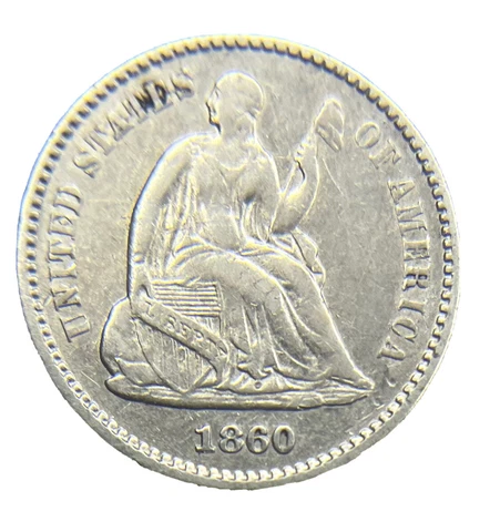 1860 H10C Seated Liberty Half Dime PR Cover